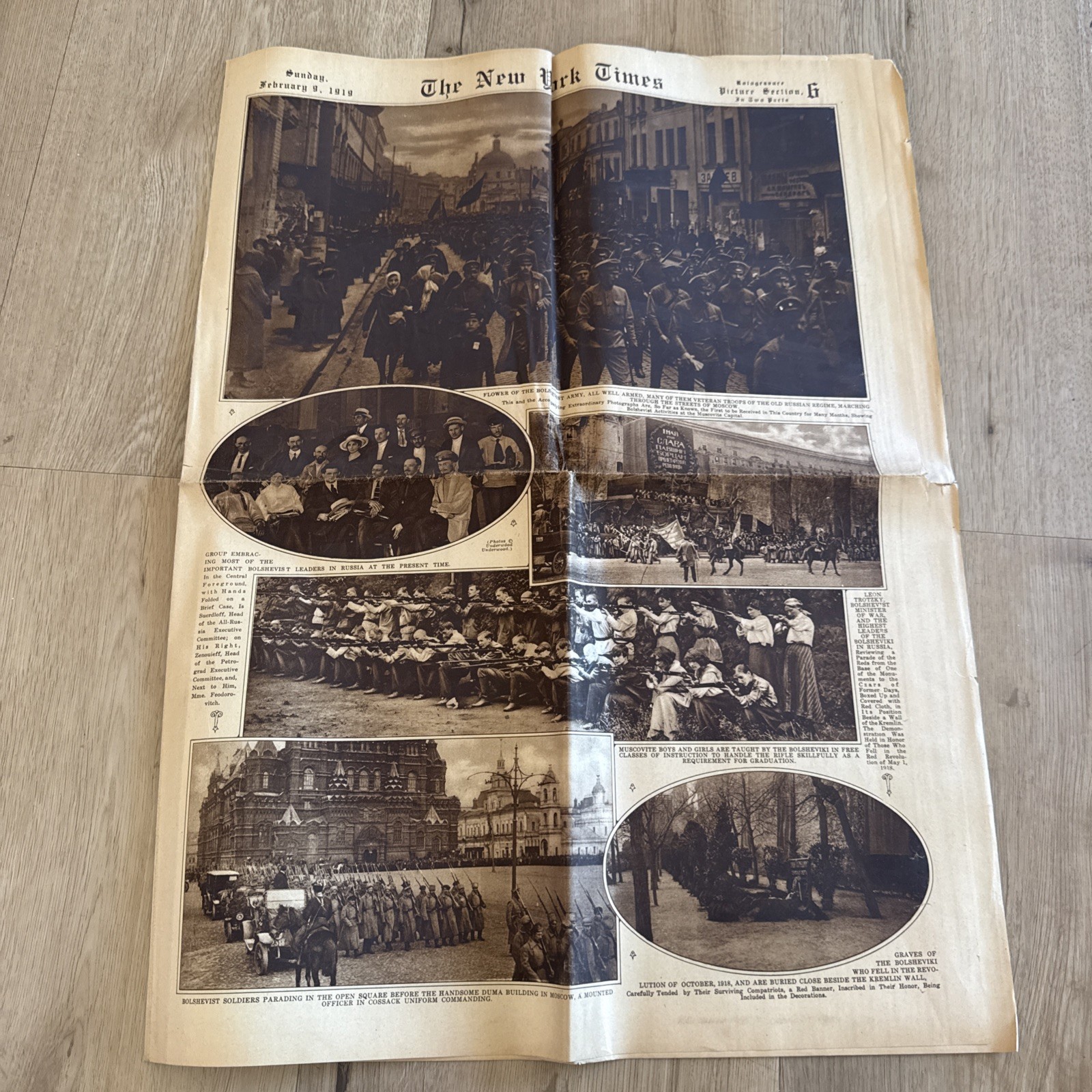 1919 antique NEW YORK TIMES rotogravure PARADE WWI SHIPS ADS FASHION