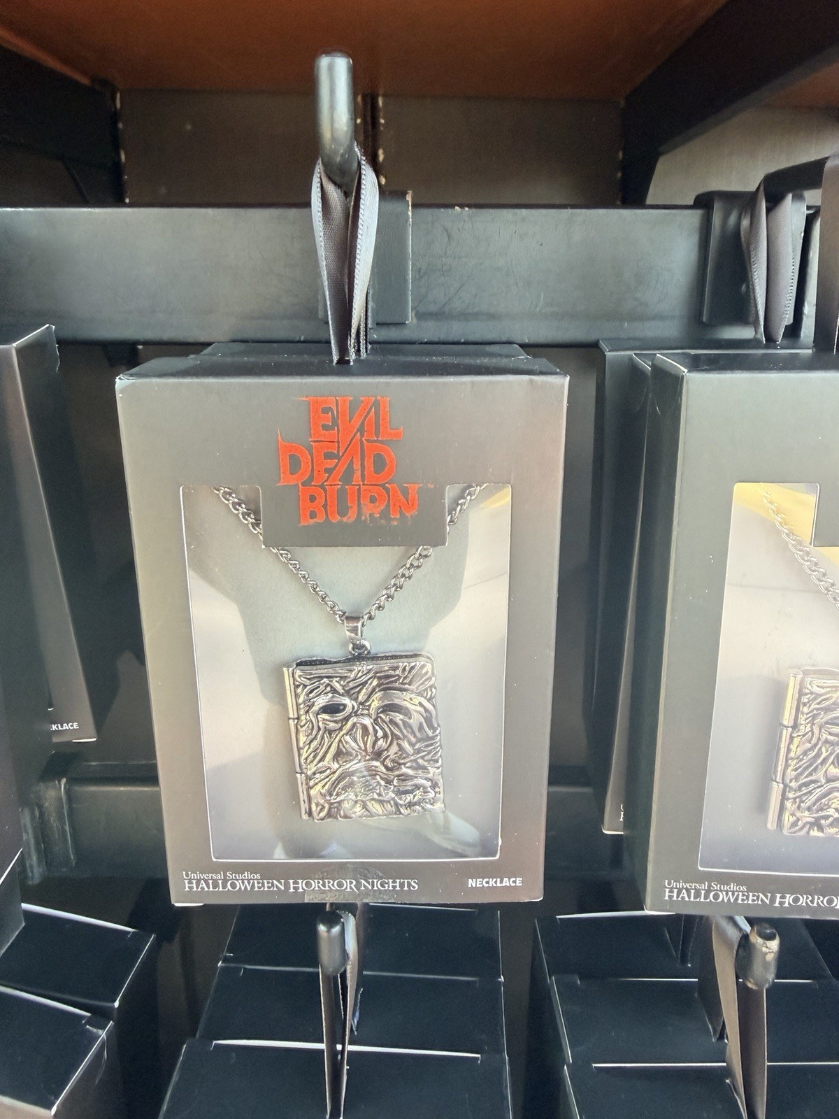 Universal Halloween Horror Nights HHN 2026 Evil Dead Burn Book Necklace Jewelry Universal Halloween Horror Nights HHN 2026 Evil Dead Burn Book Necklace Jewelry