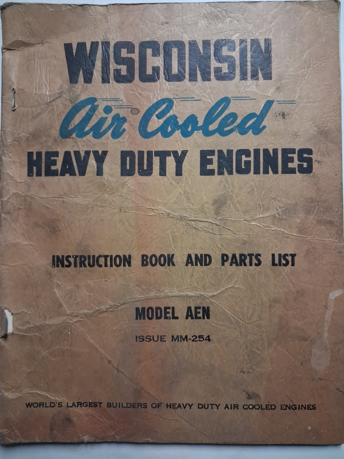 1930s-40s WISCONSIN AIR COOLED HEAVY DUTY ENGINES Instructions BOOK