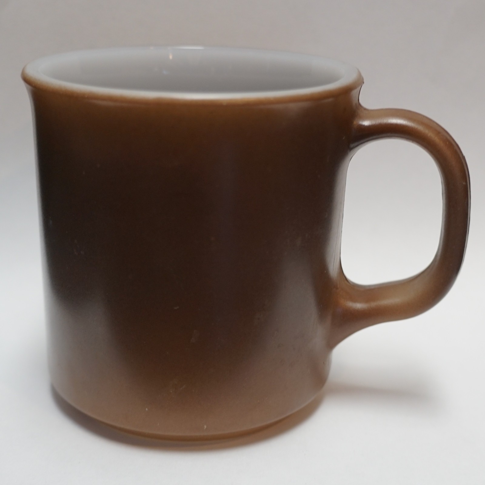 Anchor Hocking Oven Proof Brown Fired On Milk Glass Mug Anchor Hocking Oven Proof Brown Fired On Milk Glass Mug