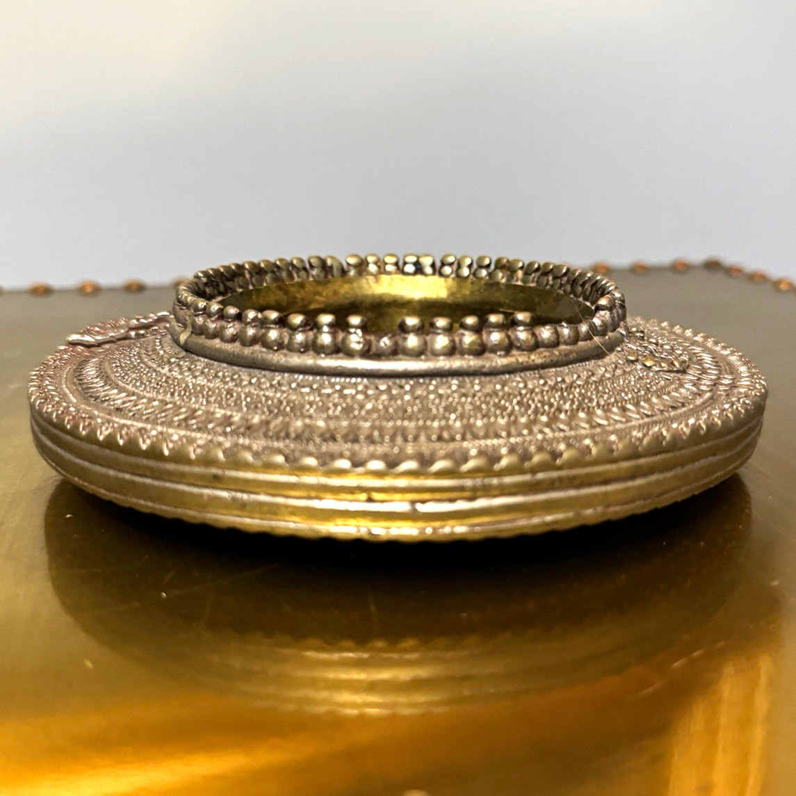 Antique Indian Dhokra Brass Tribal Anklet Catchall Dish – Vintage Repurposed