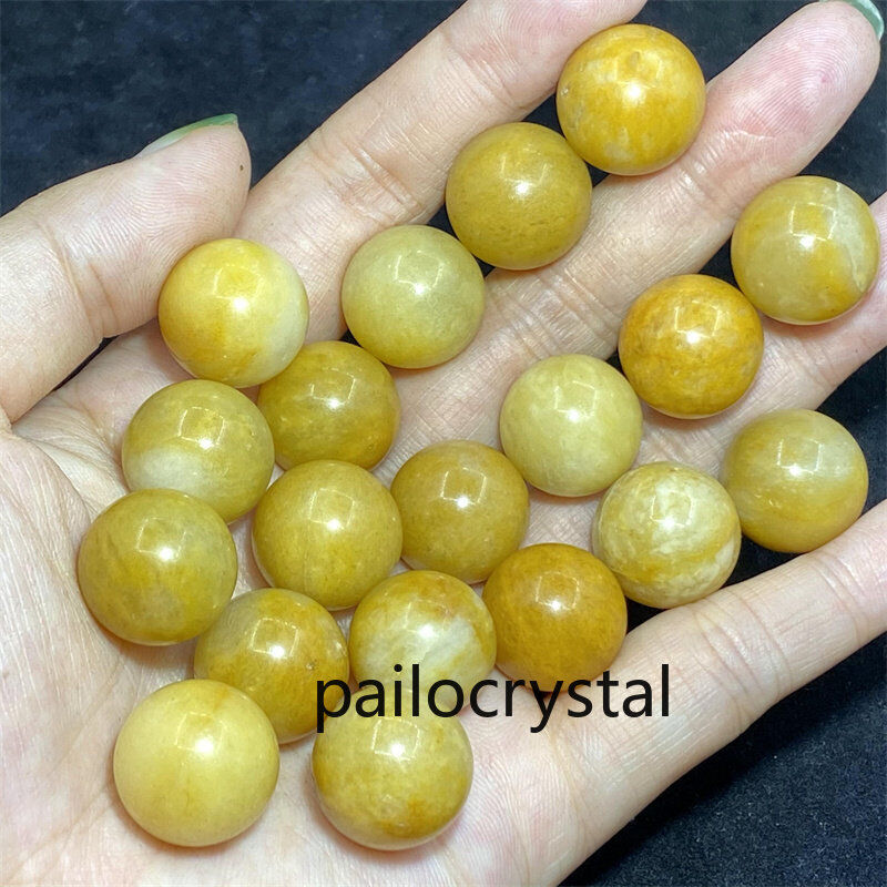 20pc Wholesale Natural yellow Aventurine Ball Quartz Crystal Sphere Reiki 15mm+