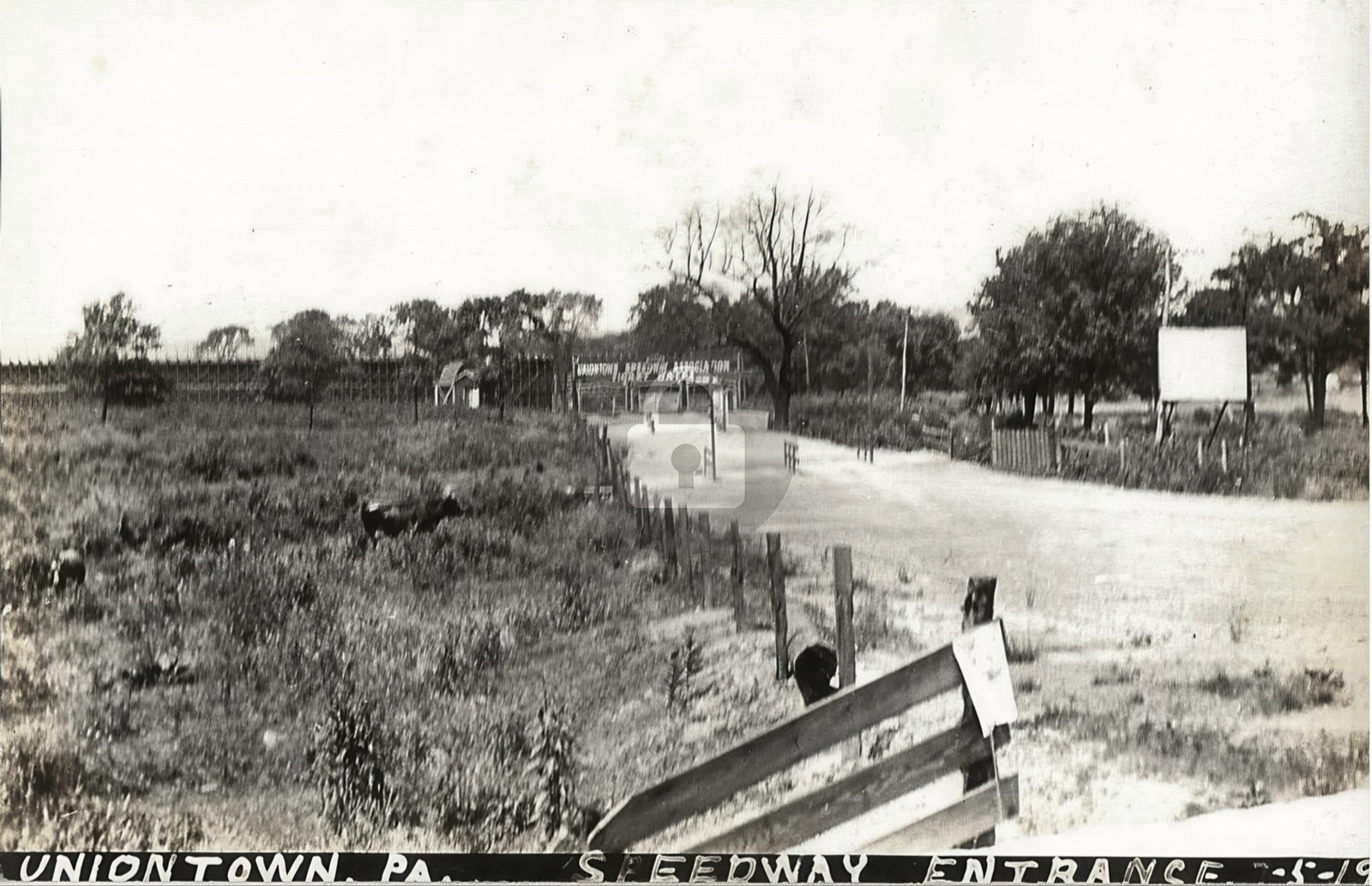 Uniontown Speedway Entrance 1919 Uniontown PA RPPC Photo Postcard COPY