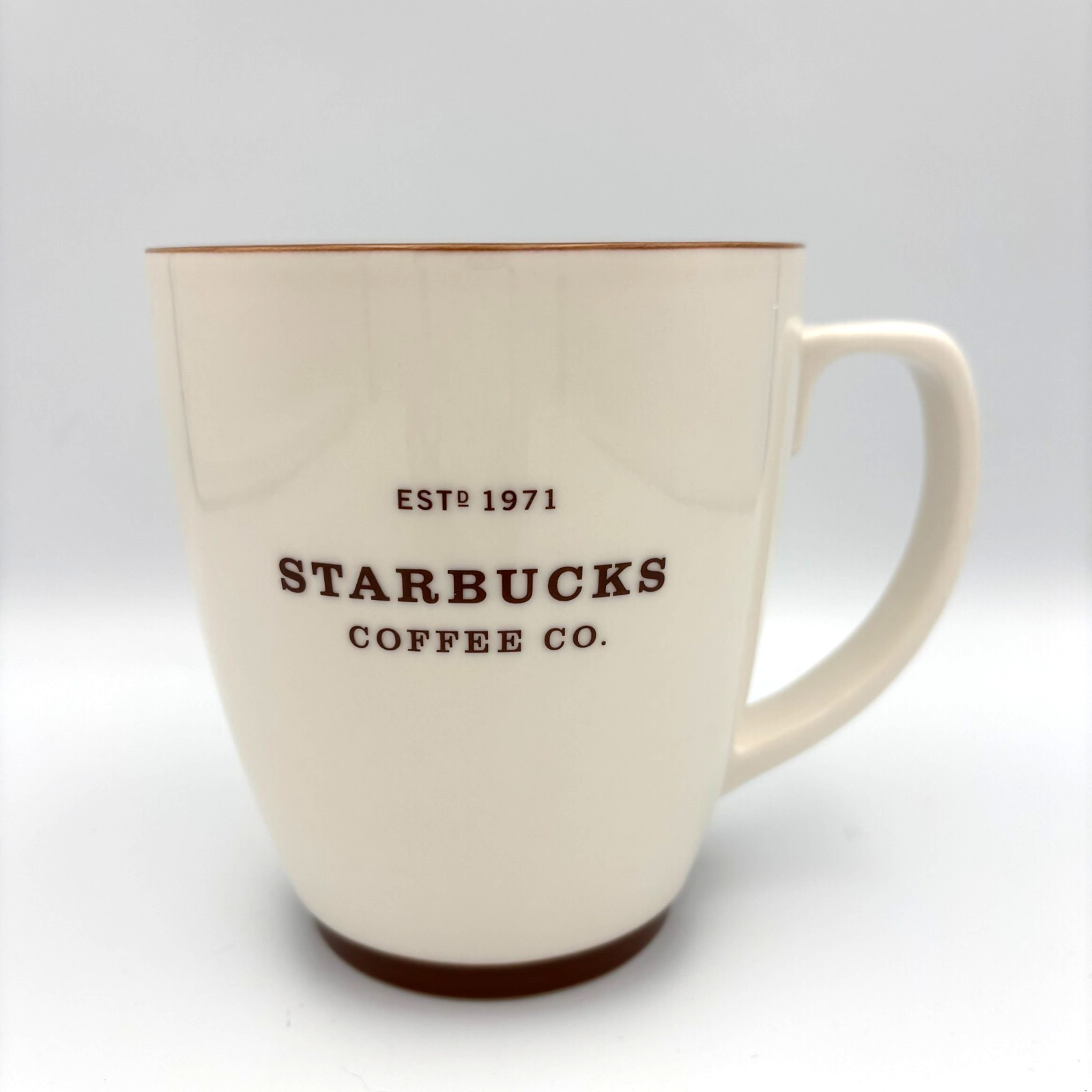 Vintage 2006 Starbucks Coffee Mug Ceramic Est 1971 20oz White Brown Letters
