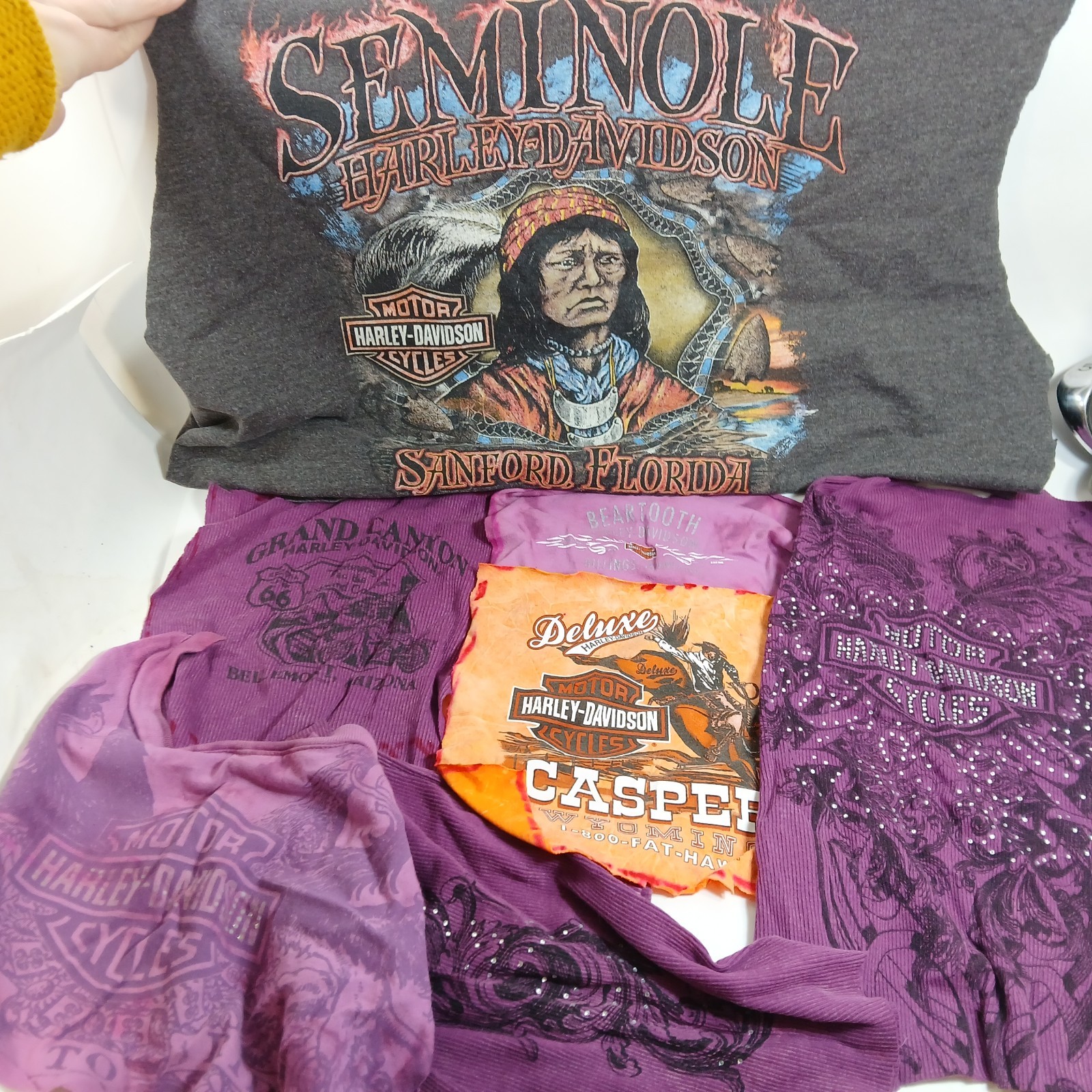 VTG Harley Davidson Rags Lot - Cut up Shirts