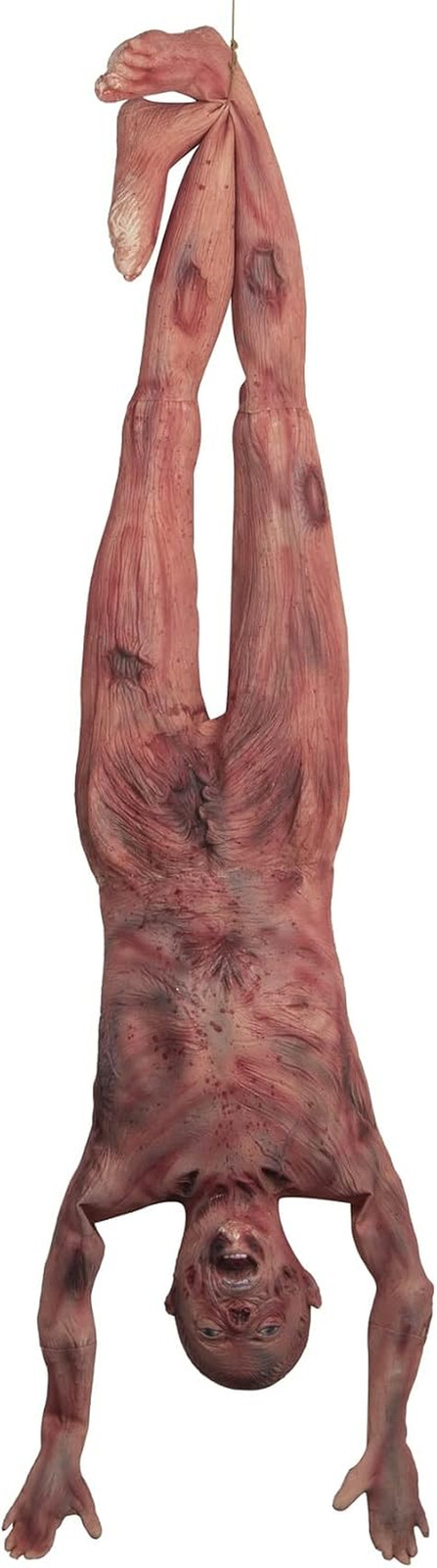Halloween Bloody Dead Body, 4.6 Ft Latex Skinned Full Body Hanging Corpse Torso
