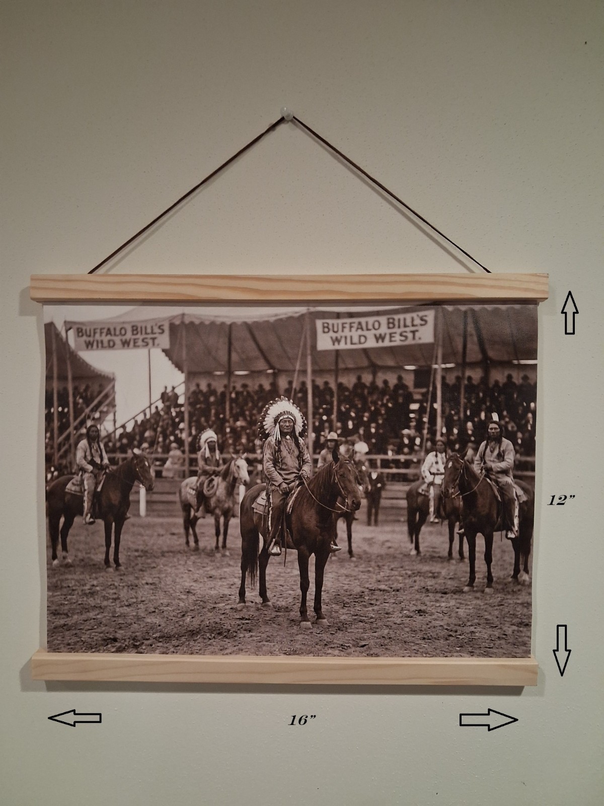Buffalo Bill's Wild West Show  Sitting Bull Canvas Dangler Banner 12