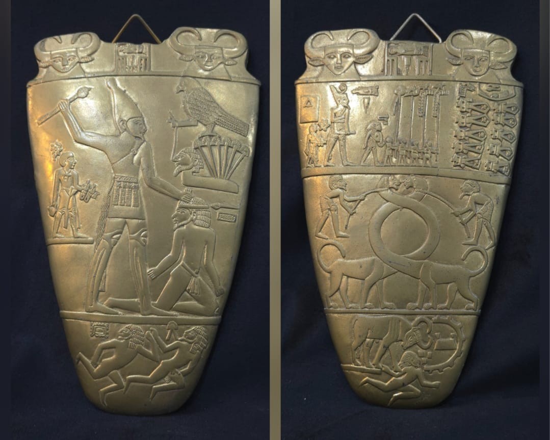 Authentic Ancient Egyptian Antiques Narmer Palette Relief Double Sided Egypt BC Authentic Ancient Egyptian Antiques Narmer Palette Relief Double Sided Egypt BC