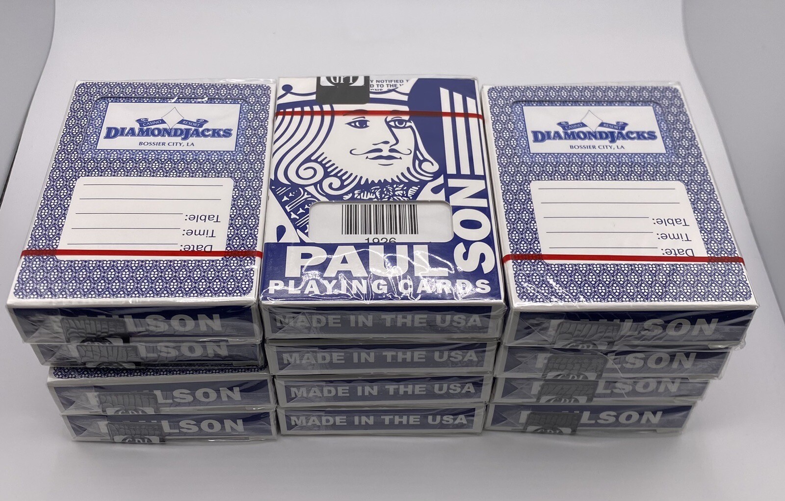 Dozen Paulson Playing Cards NEW Diamond Jacks Casino (12 Decks) - Blue