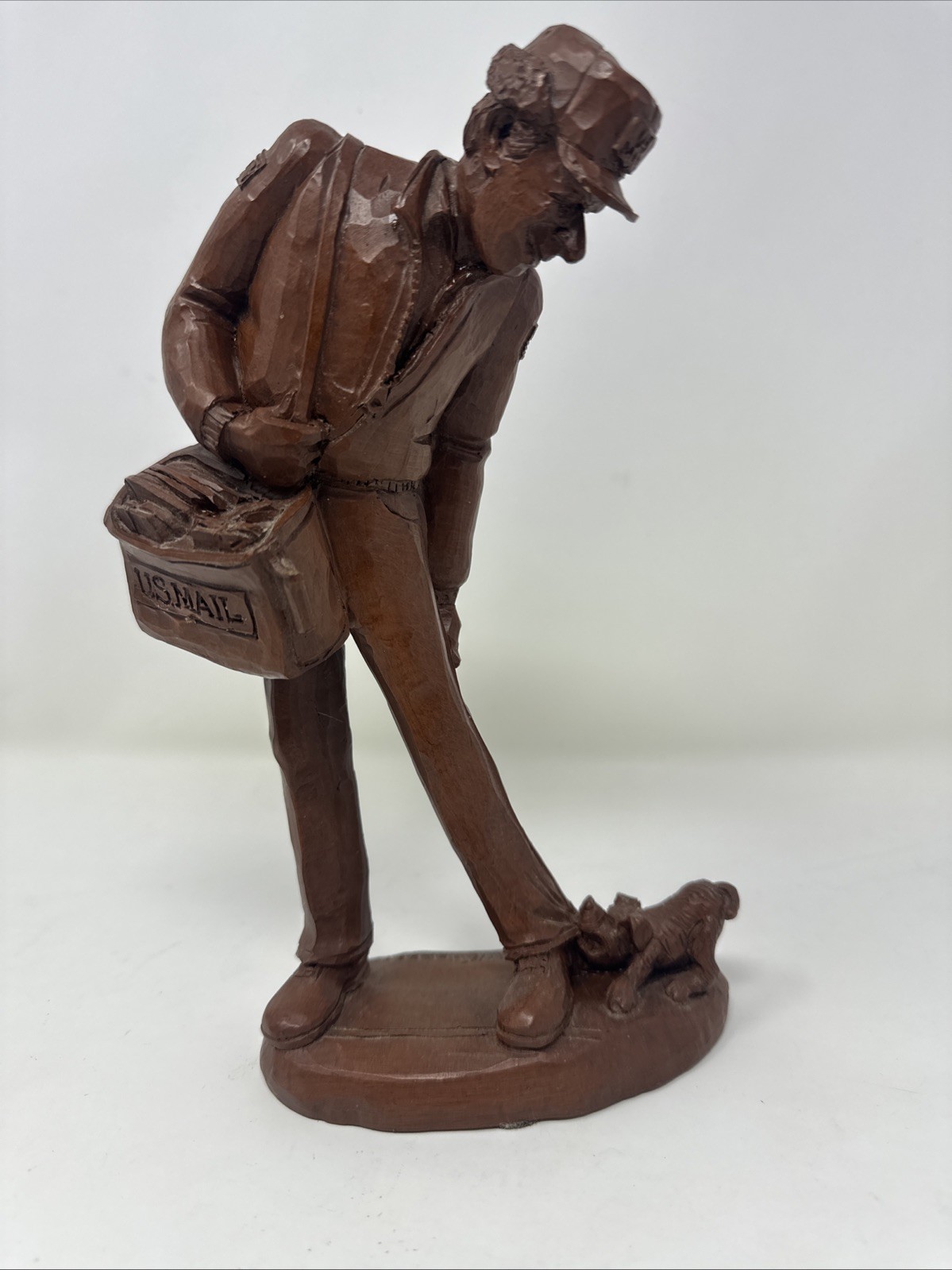 Vtg 1996 Wetherbee Hand Carved Wooden Statue 