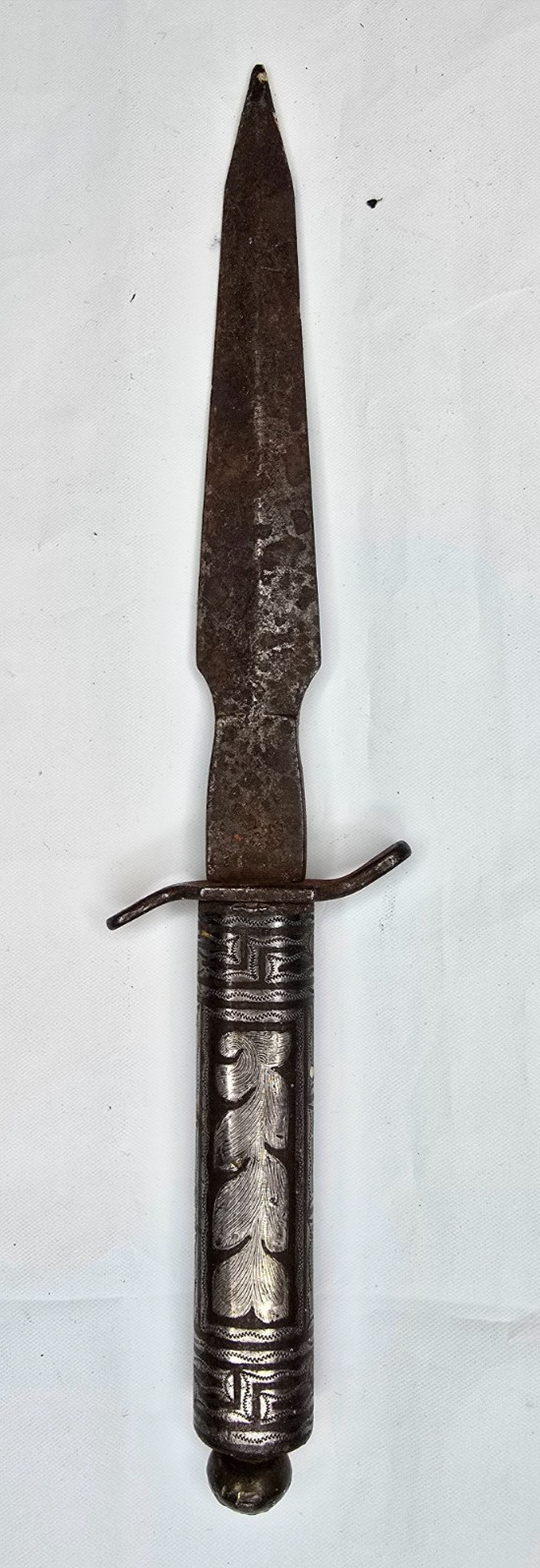 Antique Ornate Steel Dagger with Steel engraved handle 18th Century