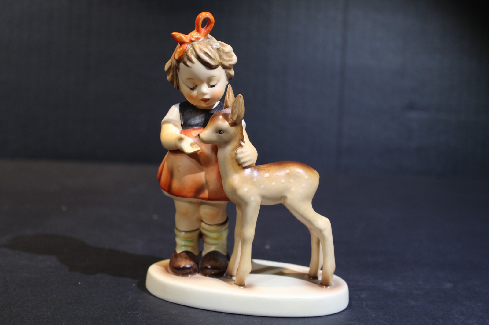 Hummel Friends Hum 136/1 TMK-7 Goebel Figurine Girl with Deer 1947 Germany Hummel Friends Hum 136/1 TMK-7 Goebel Figurine Girl with Deer 1947 Germany
