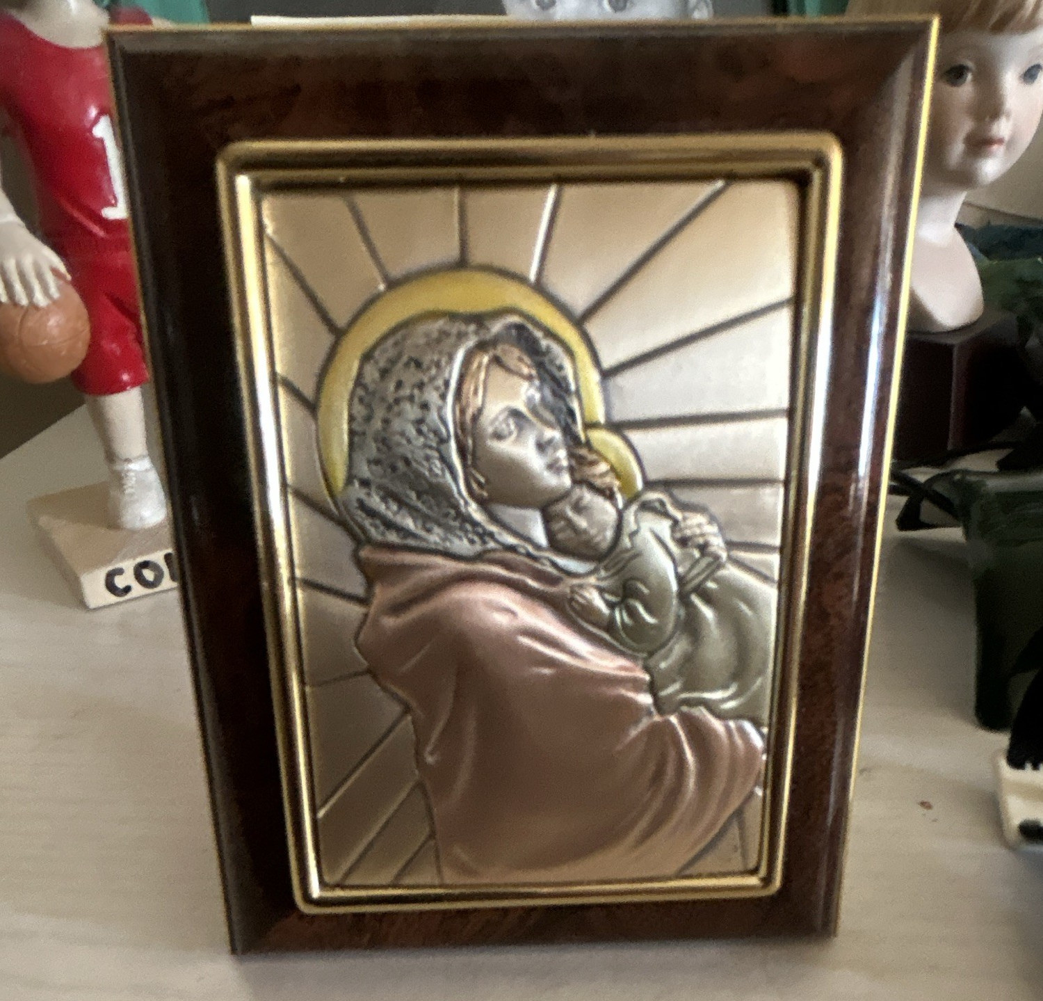 L.A.L. Made in Italy Madonna & Child Christian Religious Icon Plaque