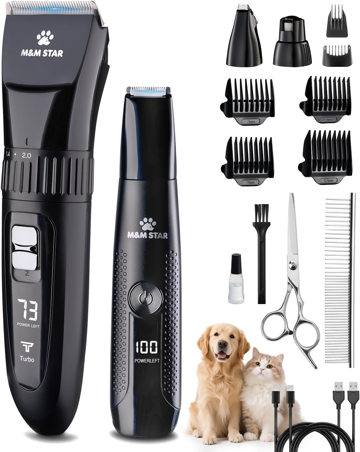 Dog Grooming Kit, Quiet Dog Clippers for Grooming Heavy Thick Coats Dog Grooming Kit, Quiet Dog Clippers for Grooming Heavy Thick Coats