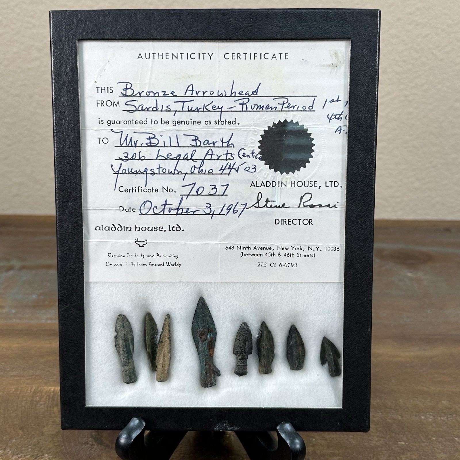 Bronze Arrowhead Set From The Roman Period Authenticated Artifacts Sardis Turkey