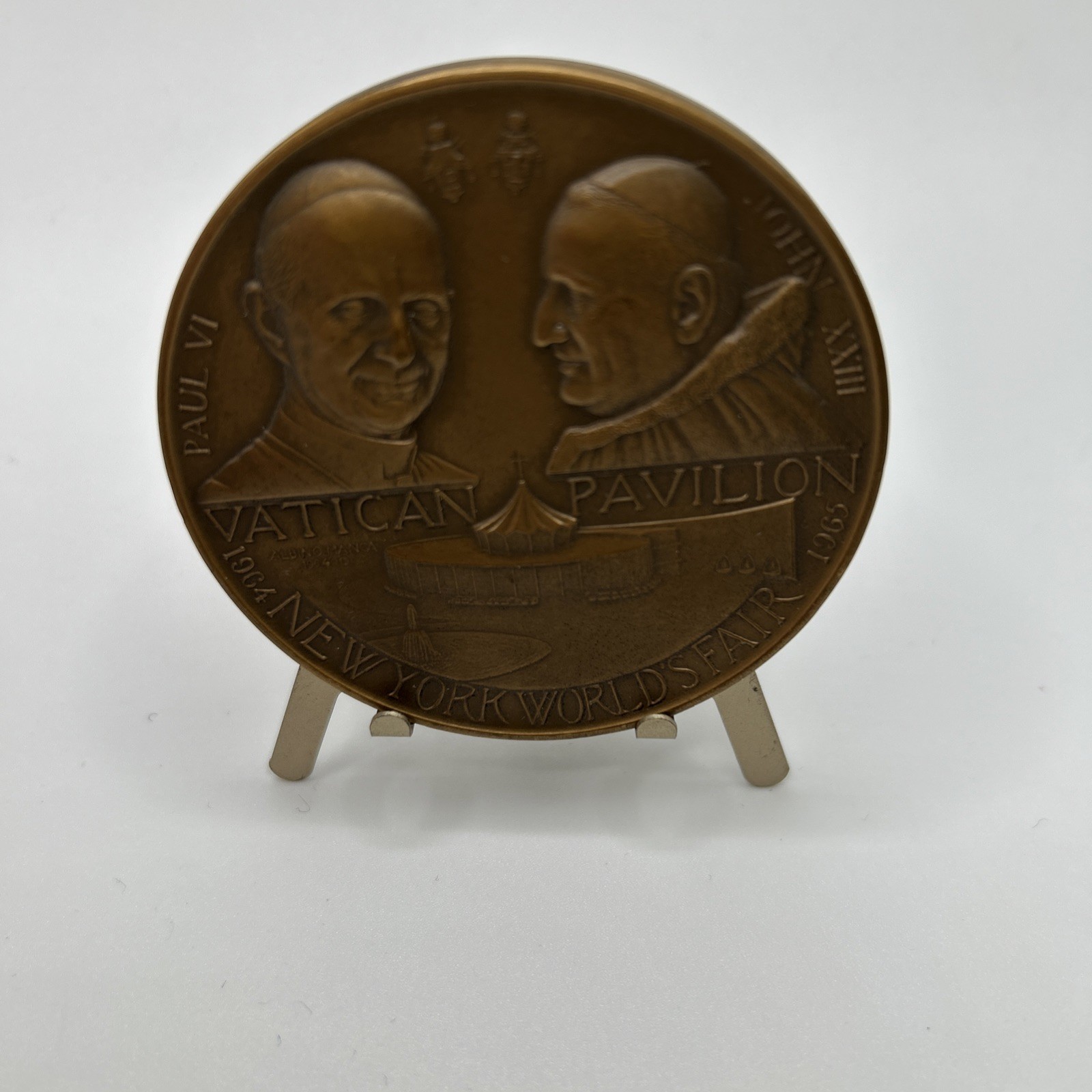 Vatican Pavilion Brozne Medal New York World\'s Fair 64-1965 Medallic Art Co NY