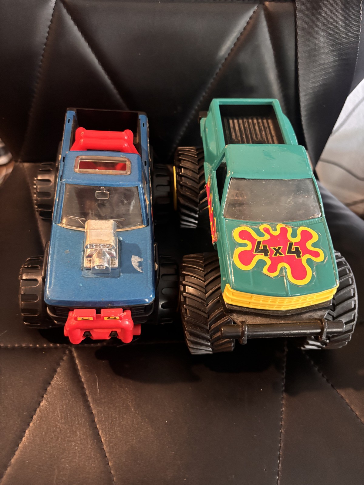 Vintage 1985 Remco Big Boss 4x4 & Green 4x4 Monster Truck Bundle