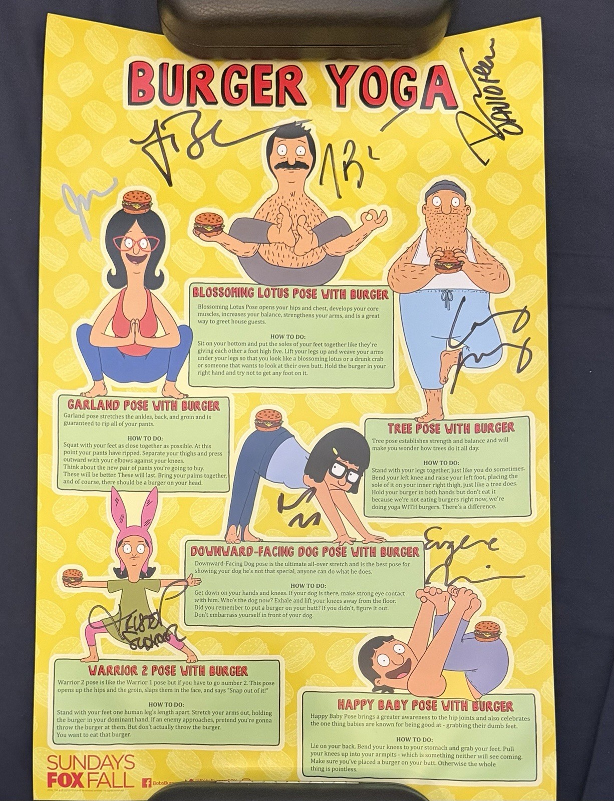 2018 SDCC Exclusive BOB'S BURGERS Poster Cast SIGNED H. Jon Benjamin Dan Mintz