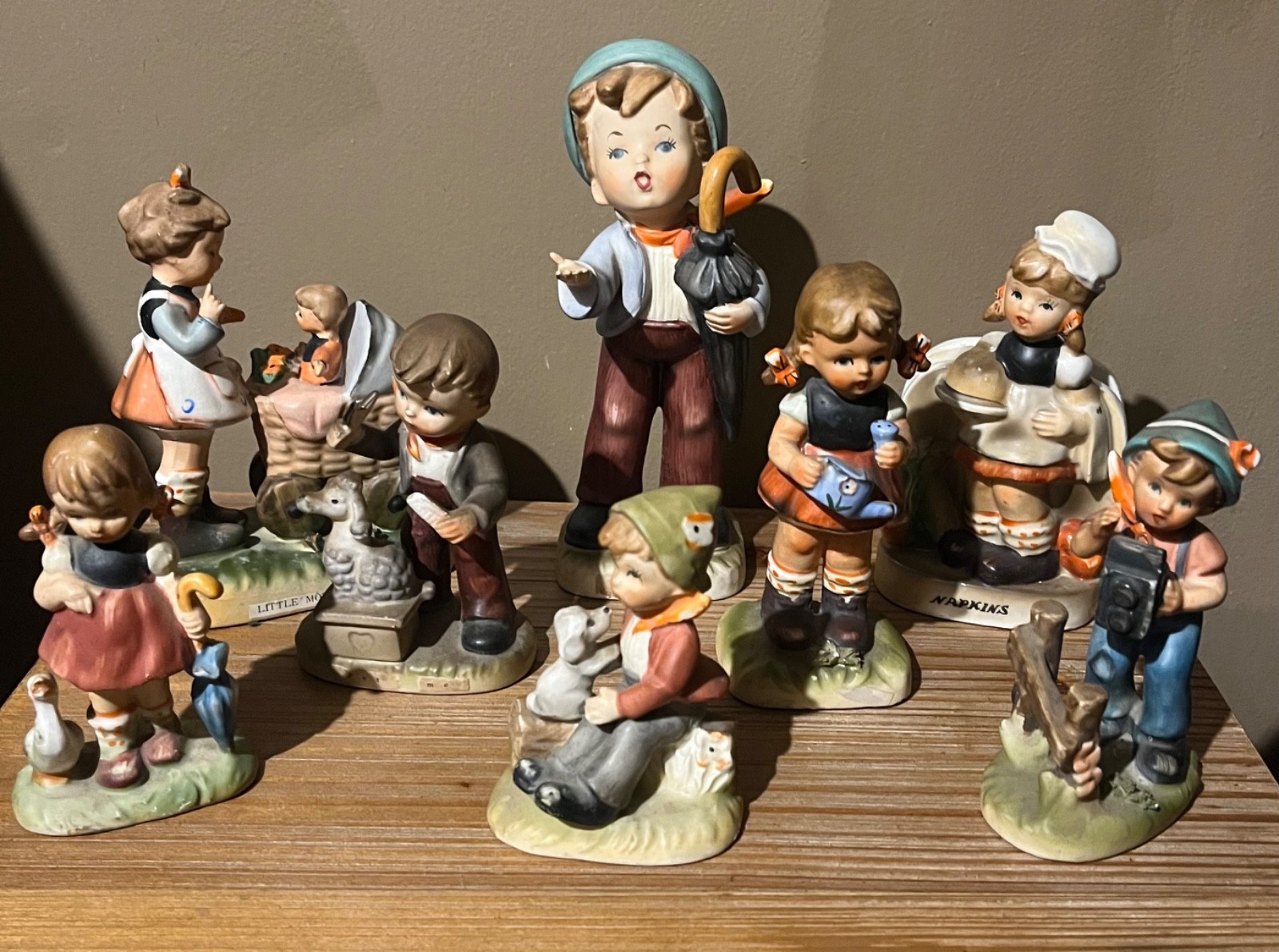 Hummel Style Vintage Erich Stauffer Arnart Japan Figurine Lot Set of 8 Mixed