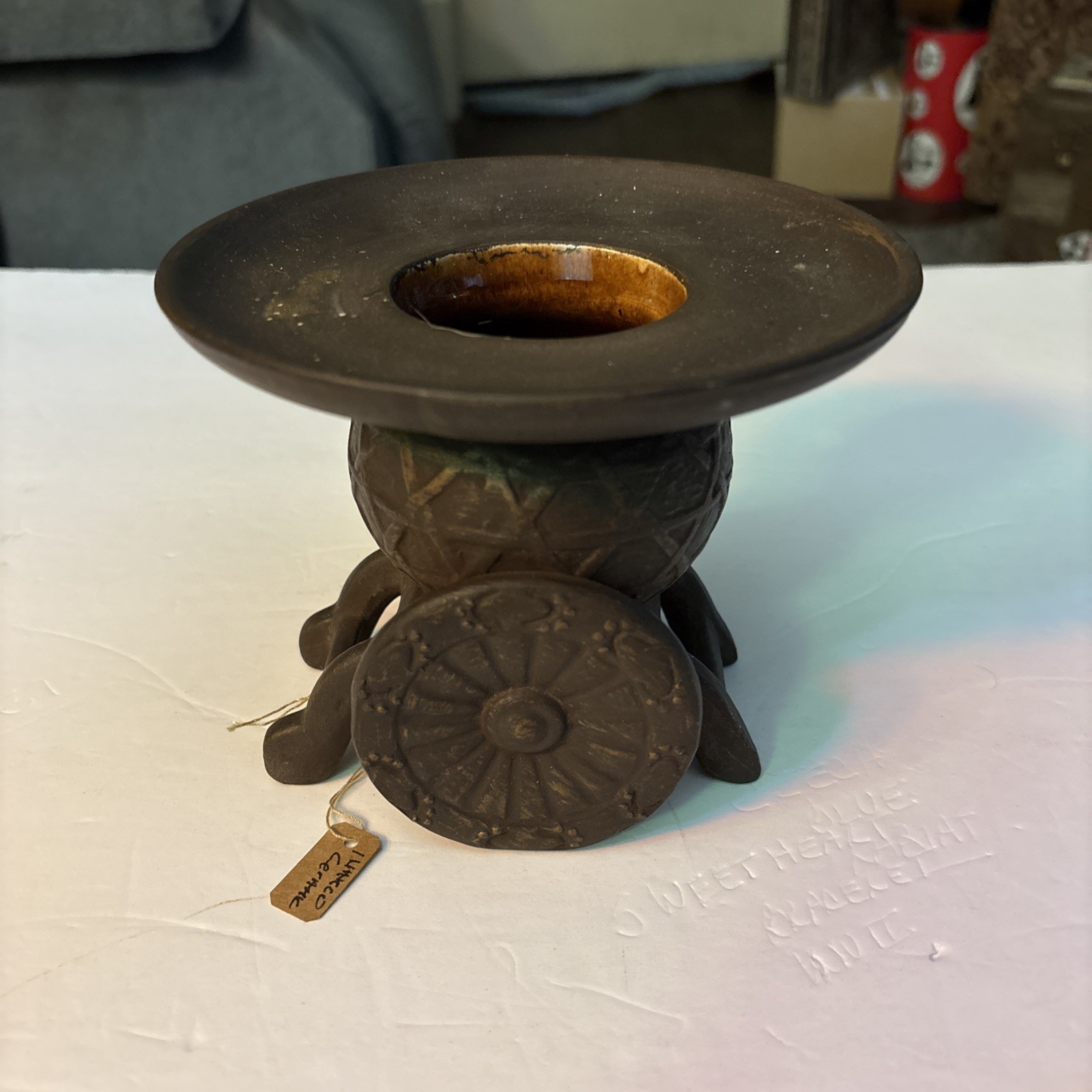 Vintage 1962 Inarco CLEVELAND OHIO ceramic flower vase/candle holder E-815