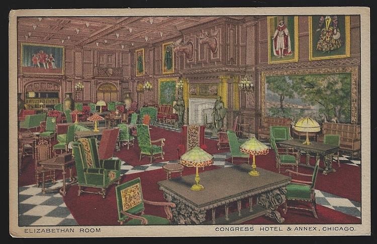 Chicago Hotels Congress Blackstone Kaiserhof  Lot of Three Vintage Postcards