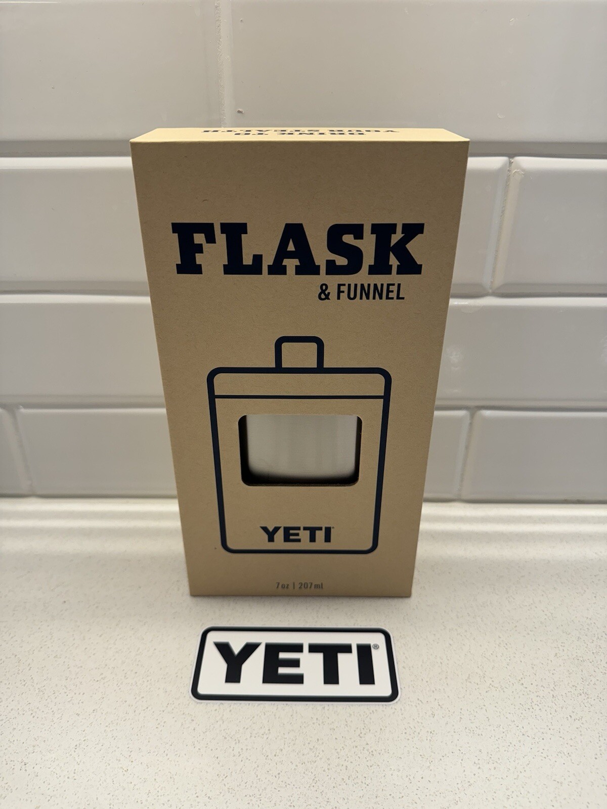 YETI Flask & Funnel - RARE & SOLD OUT - Limited Release - Stainless Steel - NEW