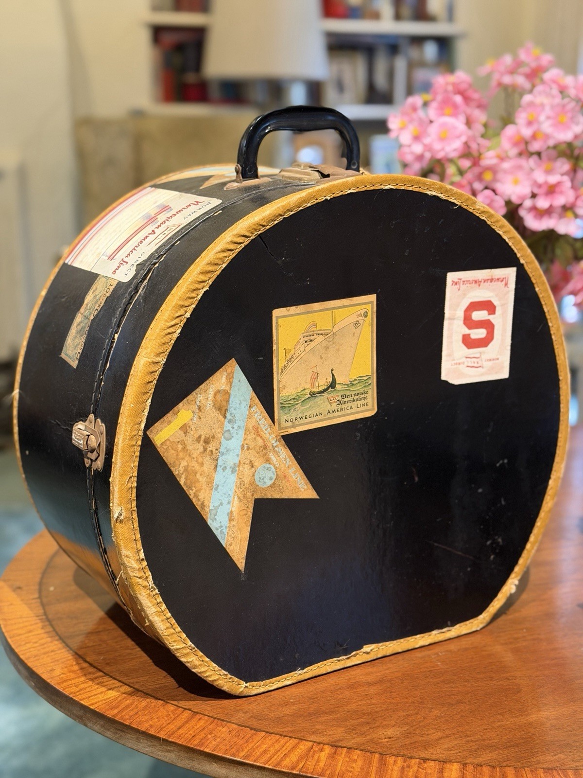 Vintage Norwegian America Line Hat Box – Stavangerfjord  Vintage