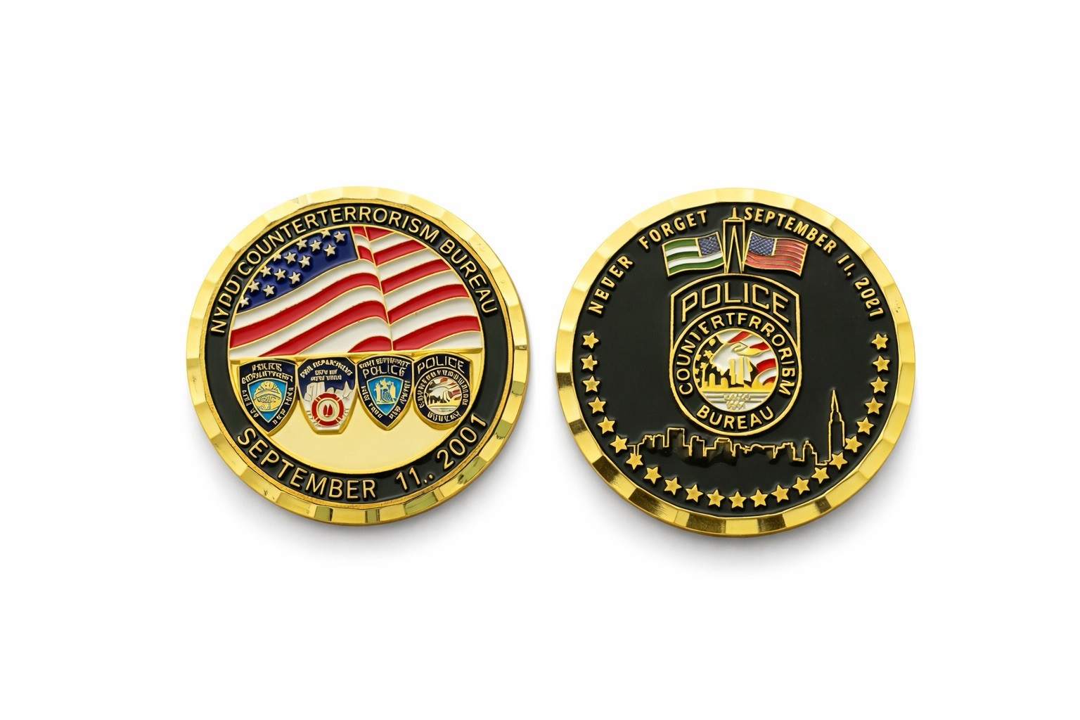 NYPD Challenge Coin Counter Terrorism Bureau  9/11  20th Anniversary 2001-2021