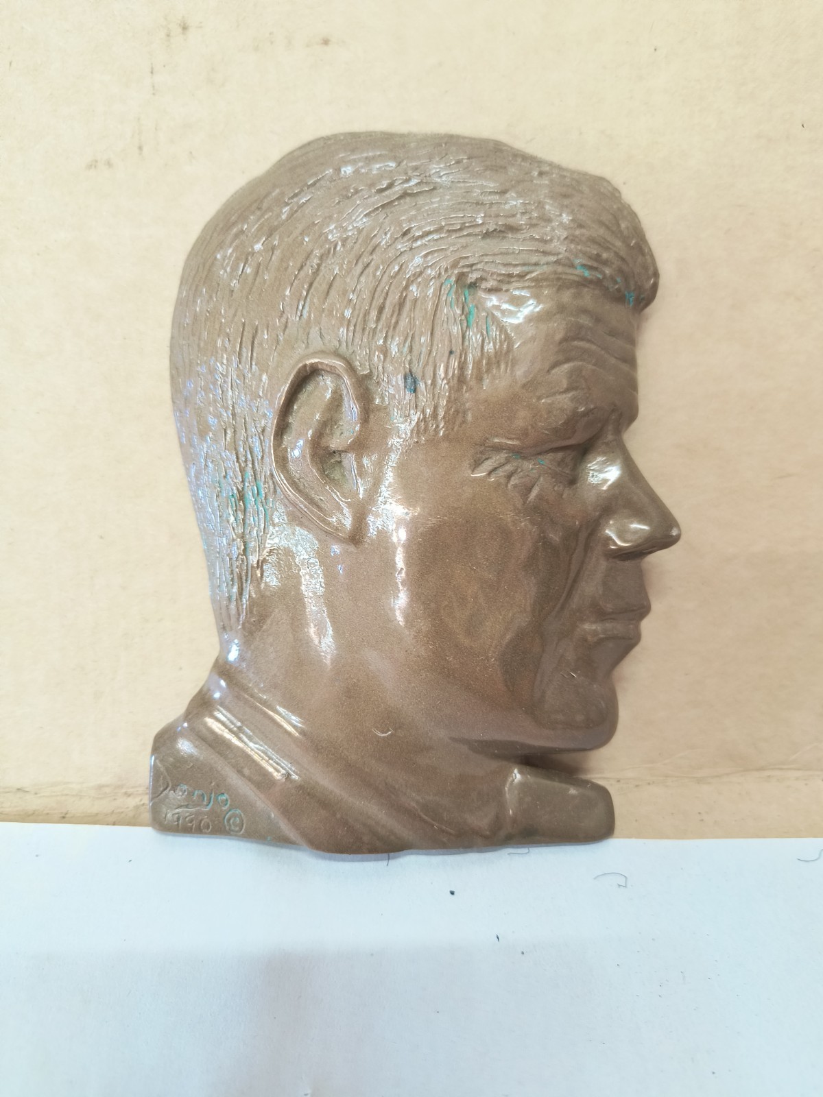 Unique Bonded Bronze John F Kennedy Sculpture By Donjo 1990