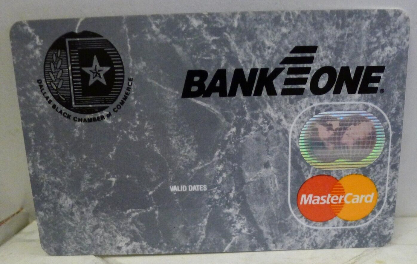 Bank One Dallas Black Chamber of Commerce Mastercard - Un-Embossed BLANK RARE