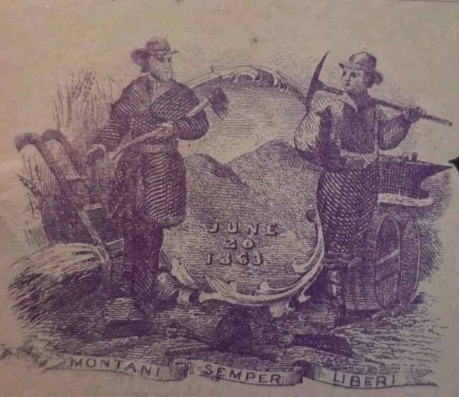 SLING'S 🪙 RARE 💰 1871  The Bank of The West. Charleston, West Virginia Check
