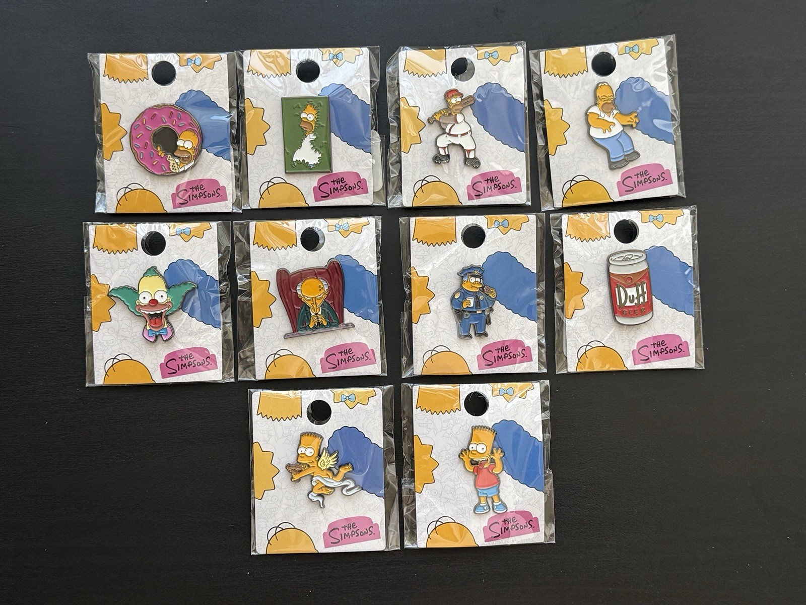 Lids X The Simpsons 10 Pin Collection MLB Lids Exclusive 10 Pin Set RARE