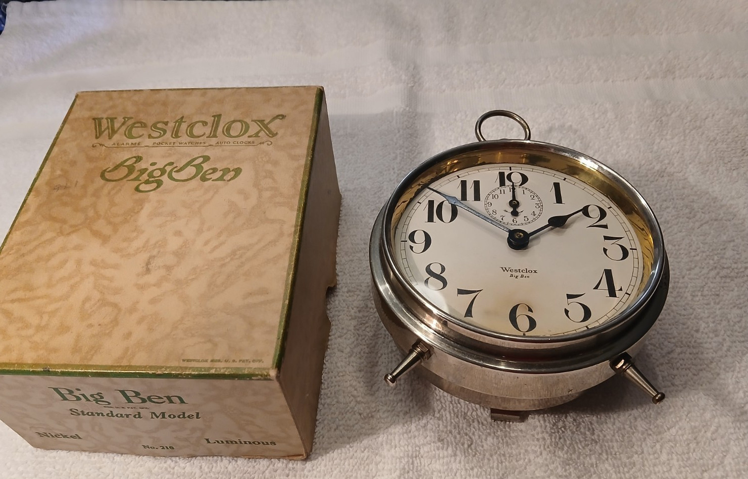 Westclox BIG BEN Alarm Clock In Original Box-Runs-Keeps Time-