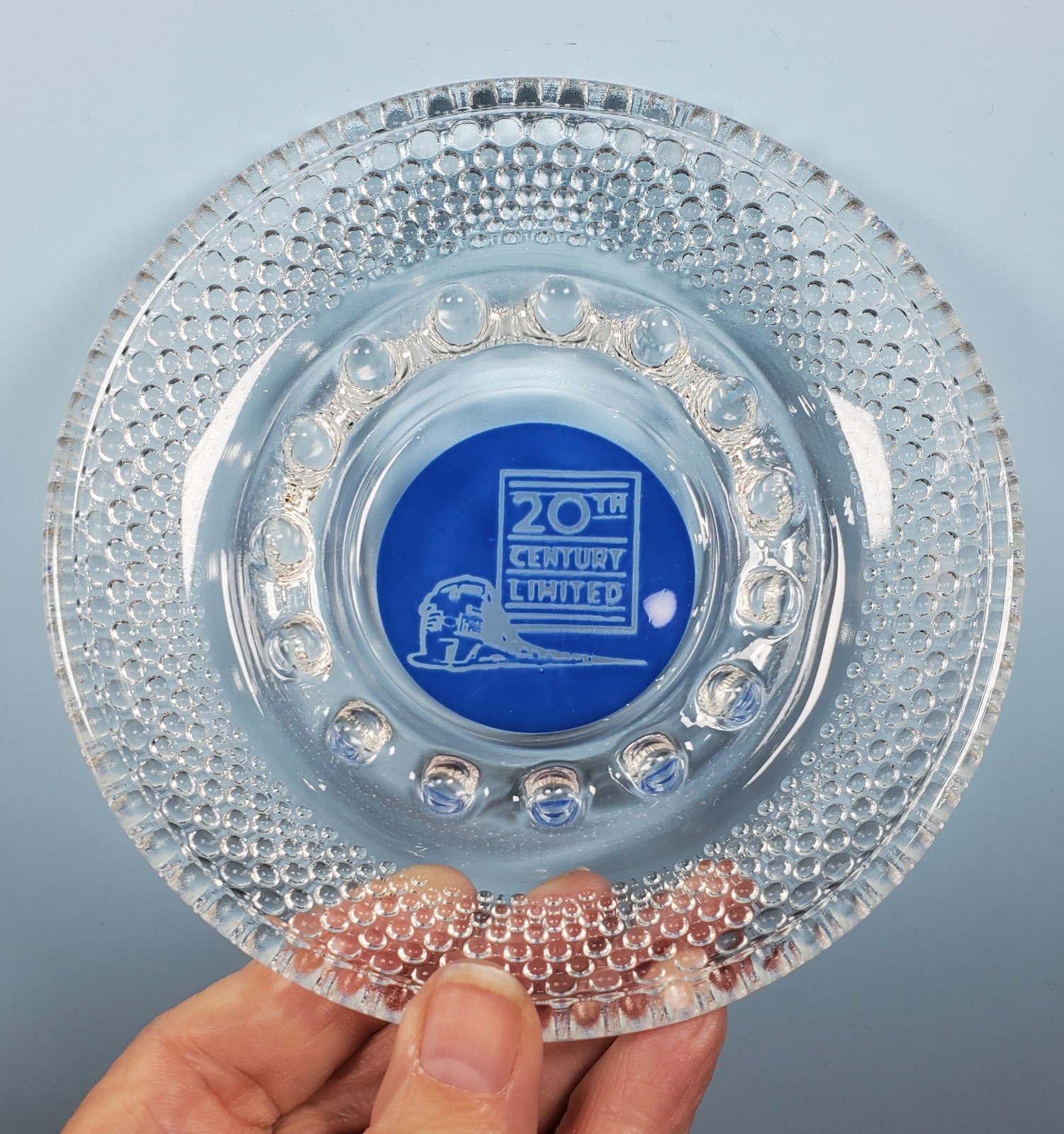 Vintage 20th CENTURY LIMITED Railroad Glass Ashtray RARE Famous NY Train Vintage 20th CENTURY LIMITED Railroad Glass Ashtray RARE Famous NY Train