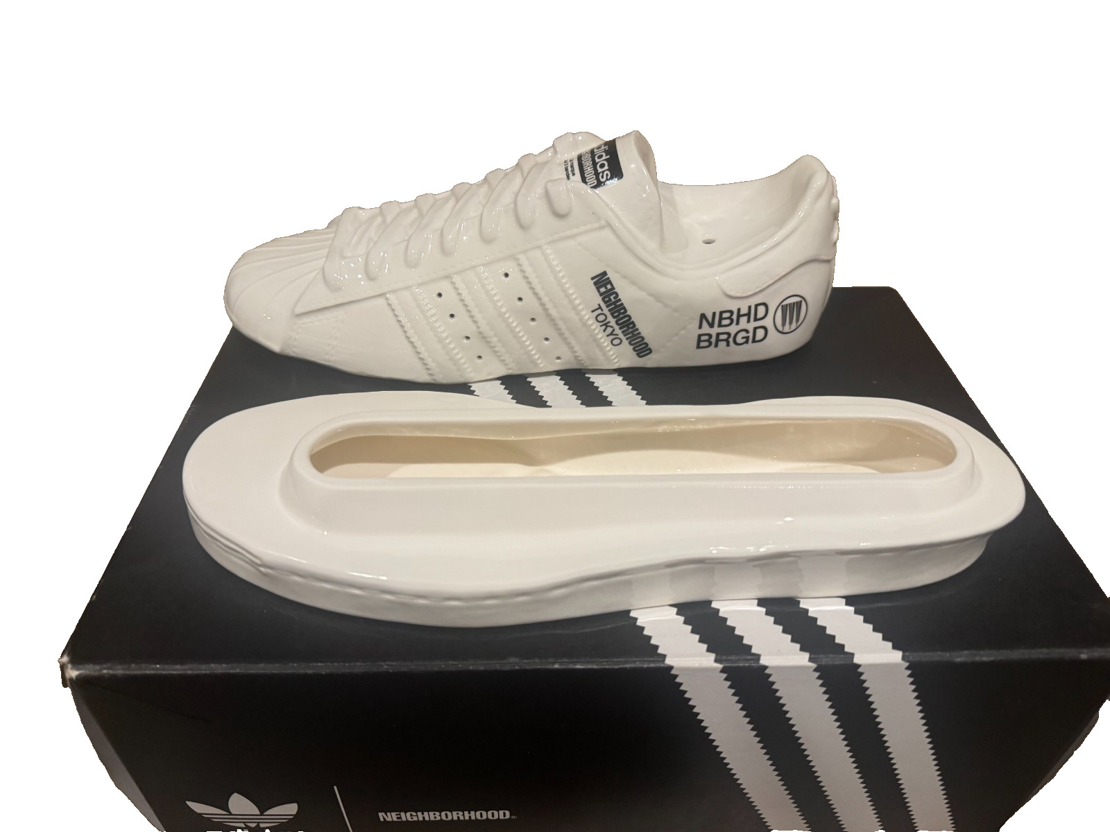 Neighborhood x Adidas Superstar Incense Burner Ceramic Sneaker White w/ Box Rare