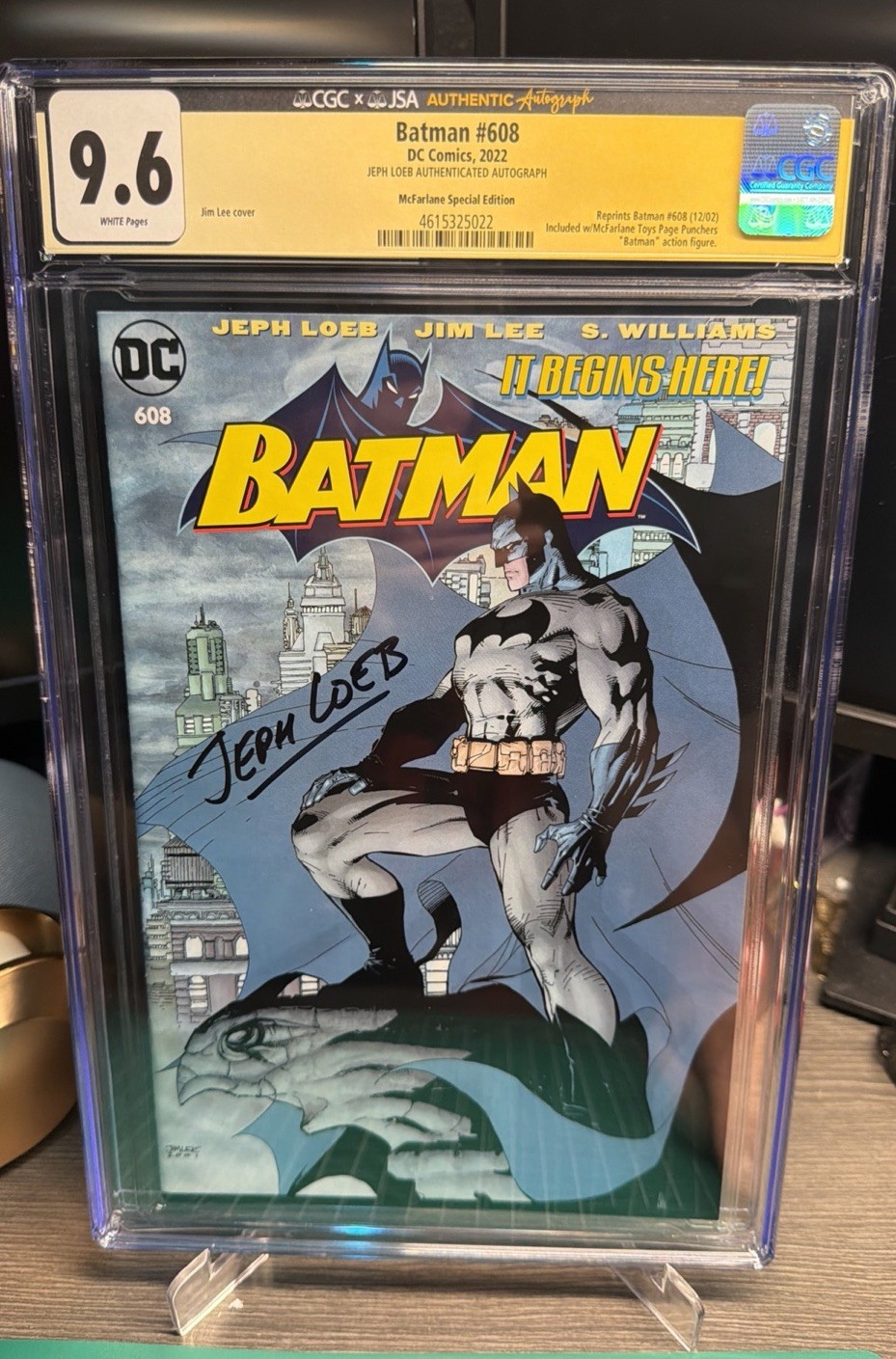 💫CGC 9.6 Batman #608 T. McFarlane Special Edition - Signed JEPH LOEB REPRINT