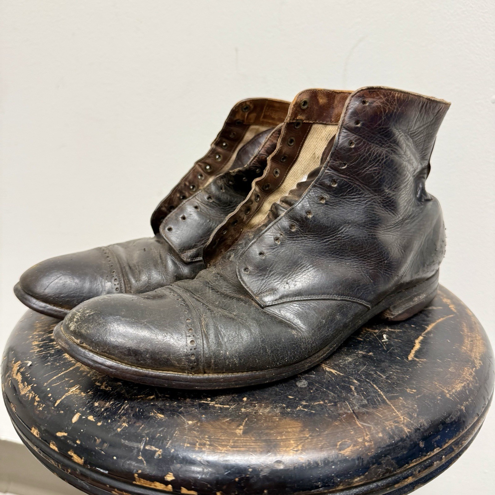 Pre WW1 Army Ankle Boots Leather Weggenman 1898-1910