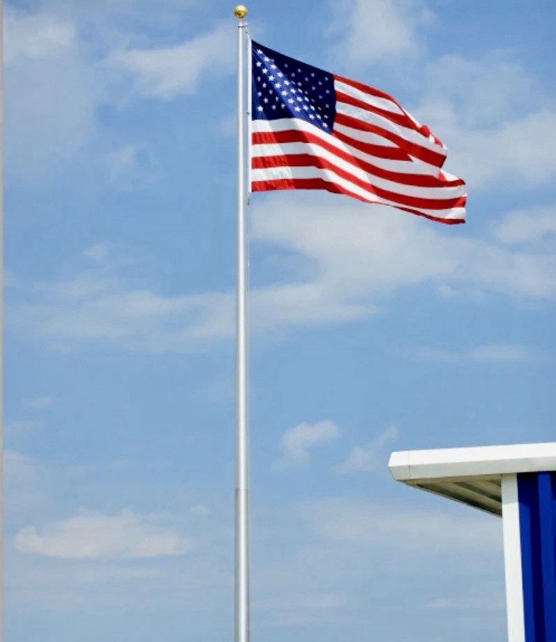 Heavy Duty ~Poly Max U.S. Flag 15\' x 25\' _AMERICAN MADE _Poly w/ Brass Groms