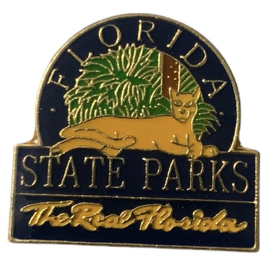 Vintage Florida State Parks The Real Florida Panther Travel Souvenir Pin