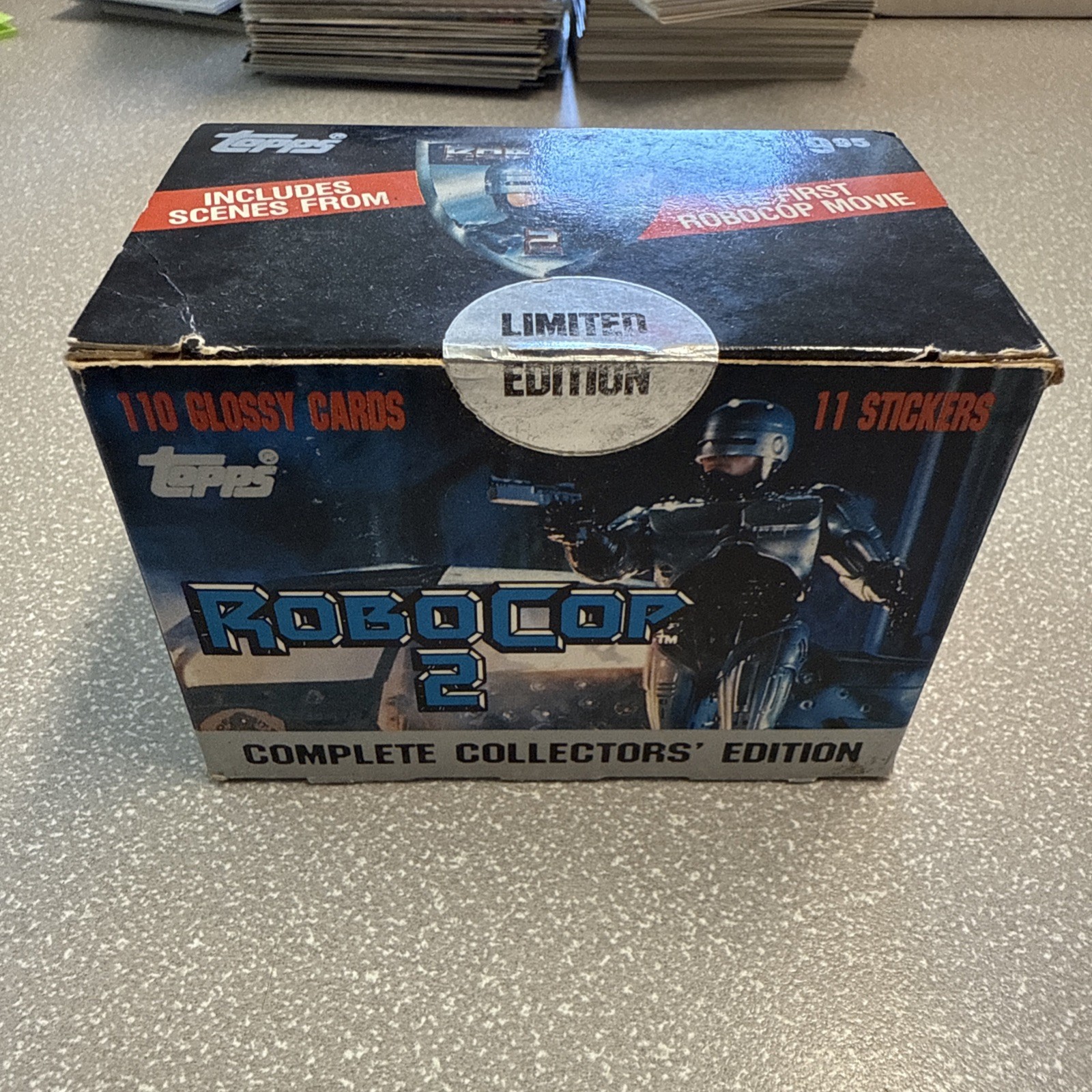 Topps 1990 Robocop 2 Complete Collectors ED SET Sealed 110 CARDS 11 Stickers