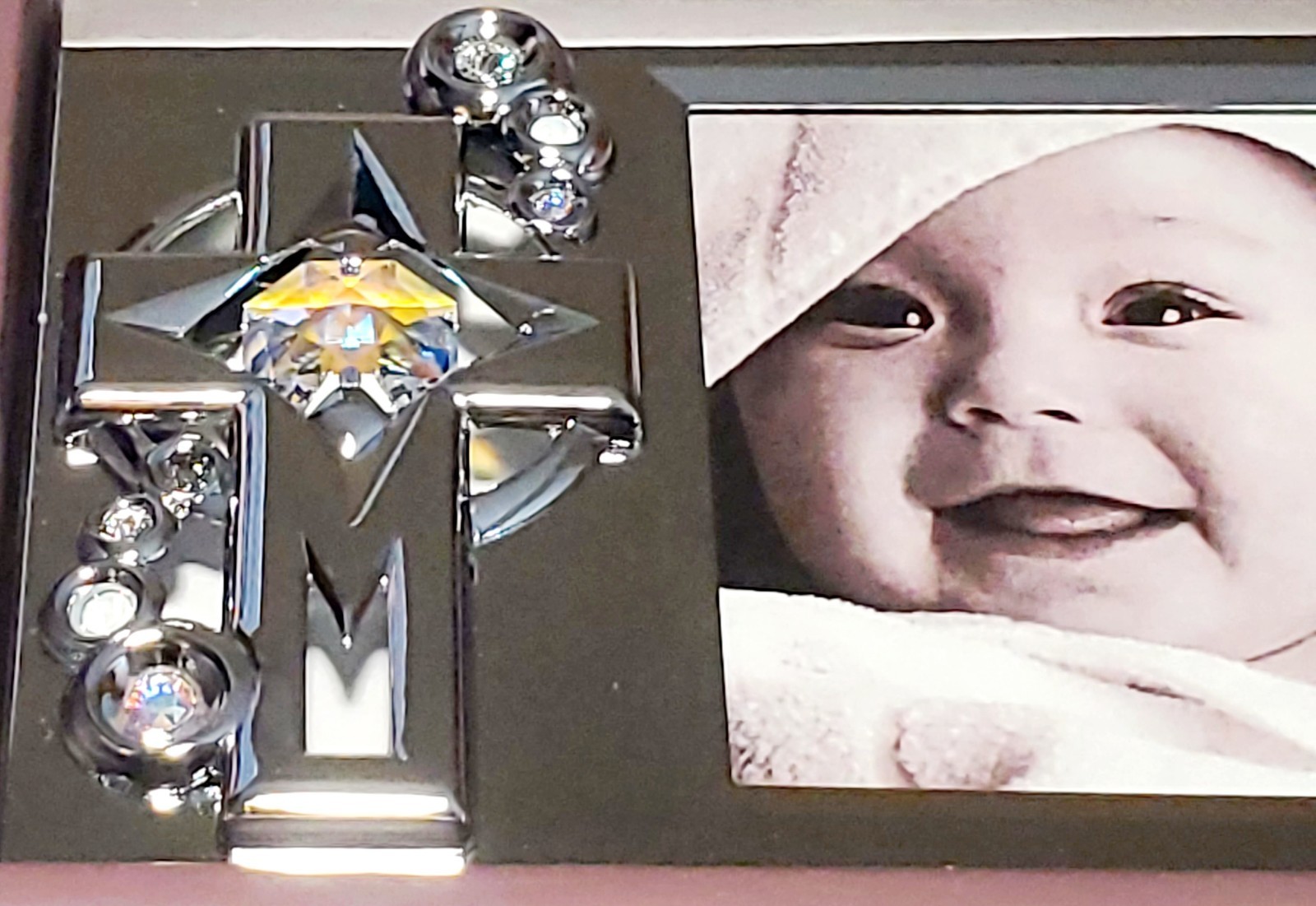 NEW Crystocraft Austrian Crystal Cross Frame 3.5 NEW Crystocraft Austrian Crystal Cross Frame 3.5