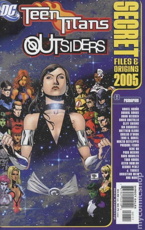 Teen Titans Outsiders Secret Files 2005 VG+ 4.5 Stock Image Low Grade