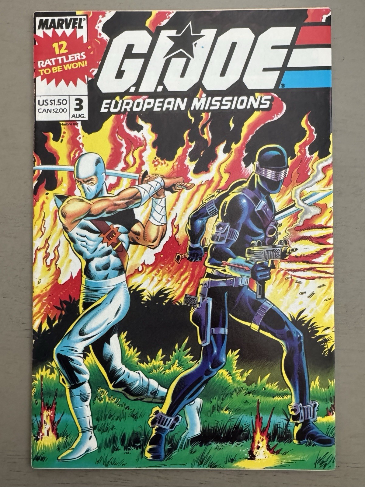 GI Joe European Missions Comic #3 Storm Shadow & Snake Eyes Marvel Poster Intact GI Joe European Missions Comic #3 Storm Shadow & Snake Eyes Marvel Poster Intact