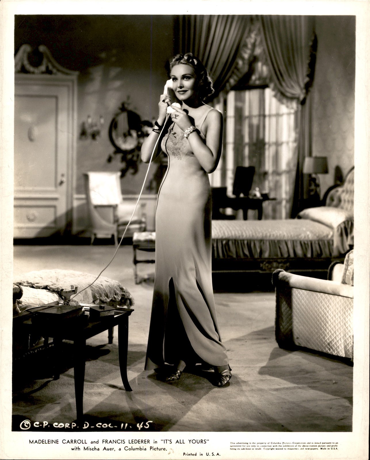 LD419 Original Photo MADELEINE CARROLL 1937 \