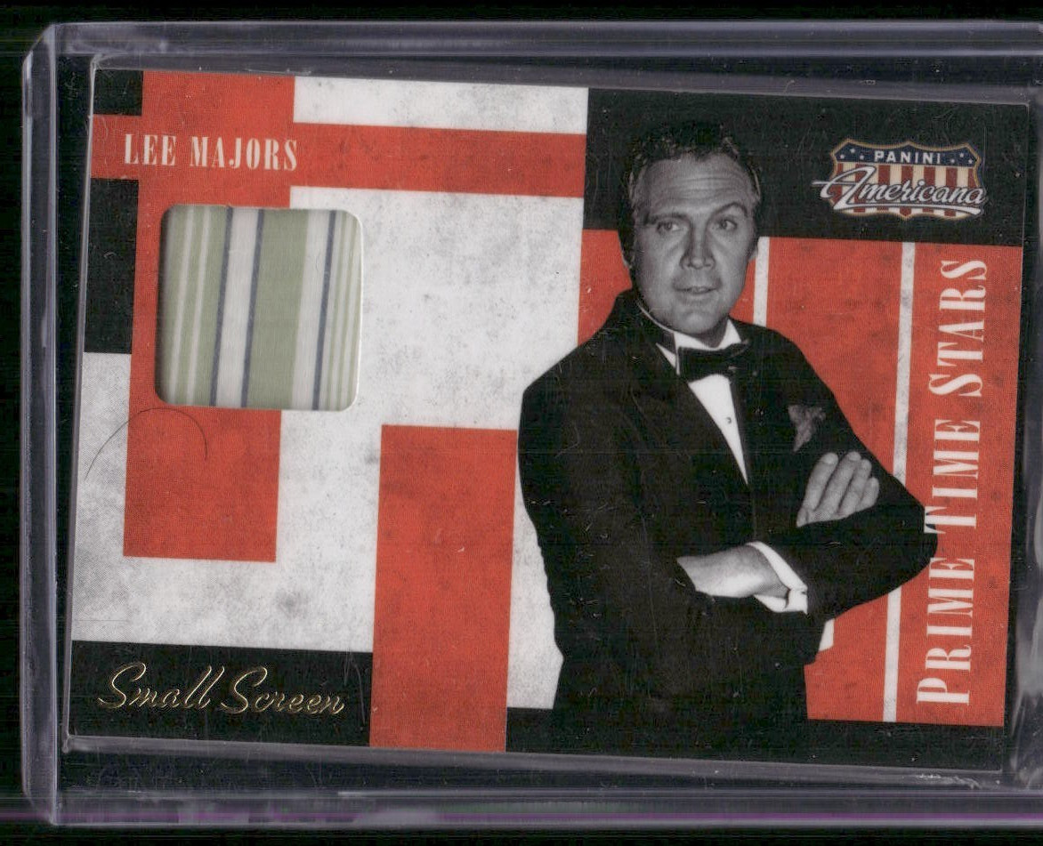 LEE MAJORS 2011 Panini Americana Prime Time Stars Authentic Relic Materials /125