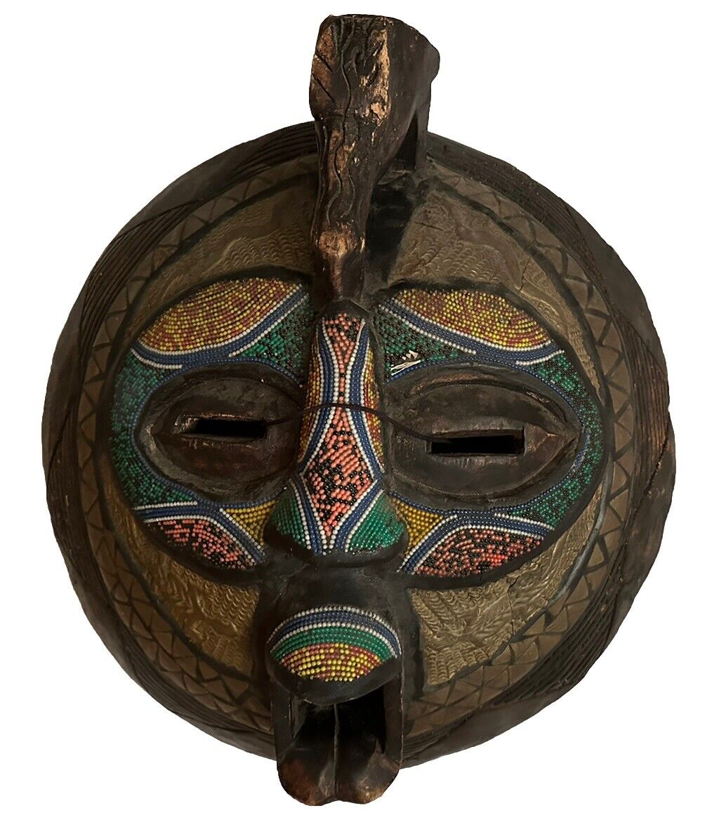 20” Large Vintage Wall Hanging African ? Mask Primitive