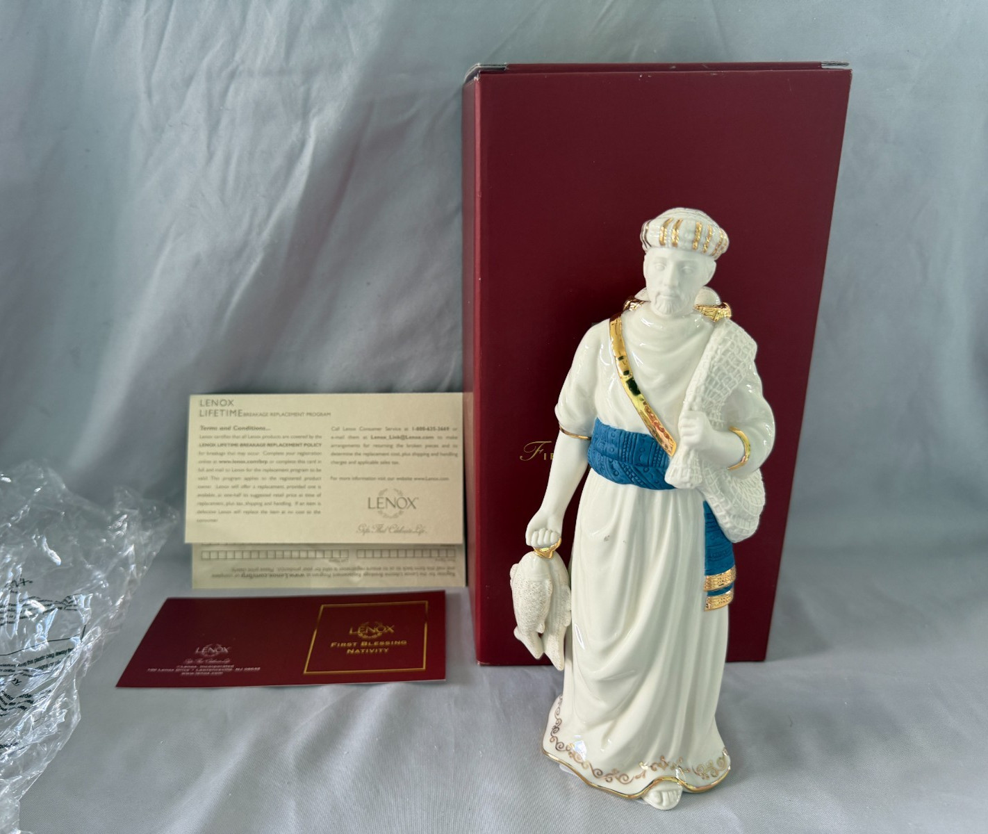 Lenox China First Blessing Nativity FISHERMAN 8 3/4