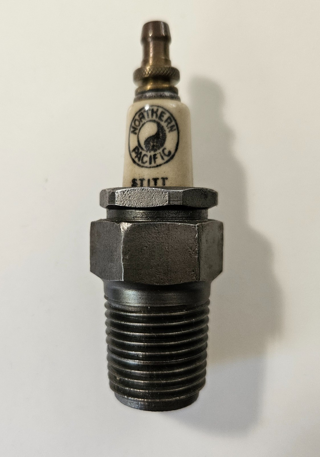 Antique Rare Stitt Northern Pacific RR Spark Plug Pre 1920 Gas Engine Locomotive