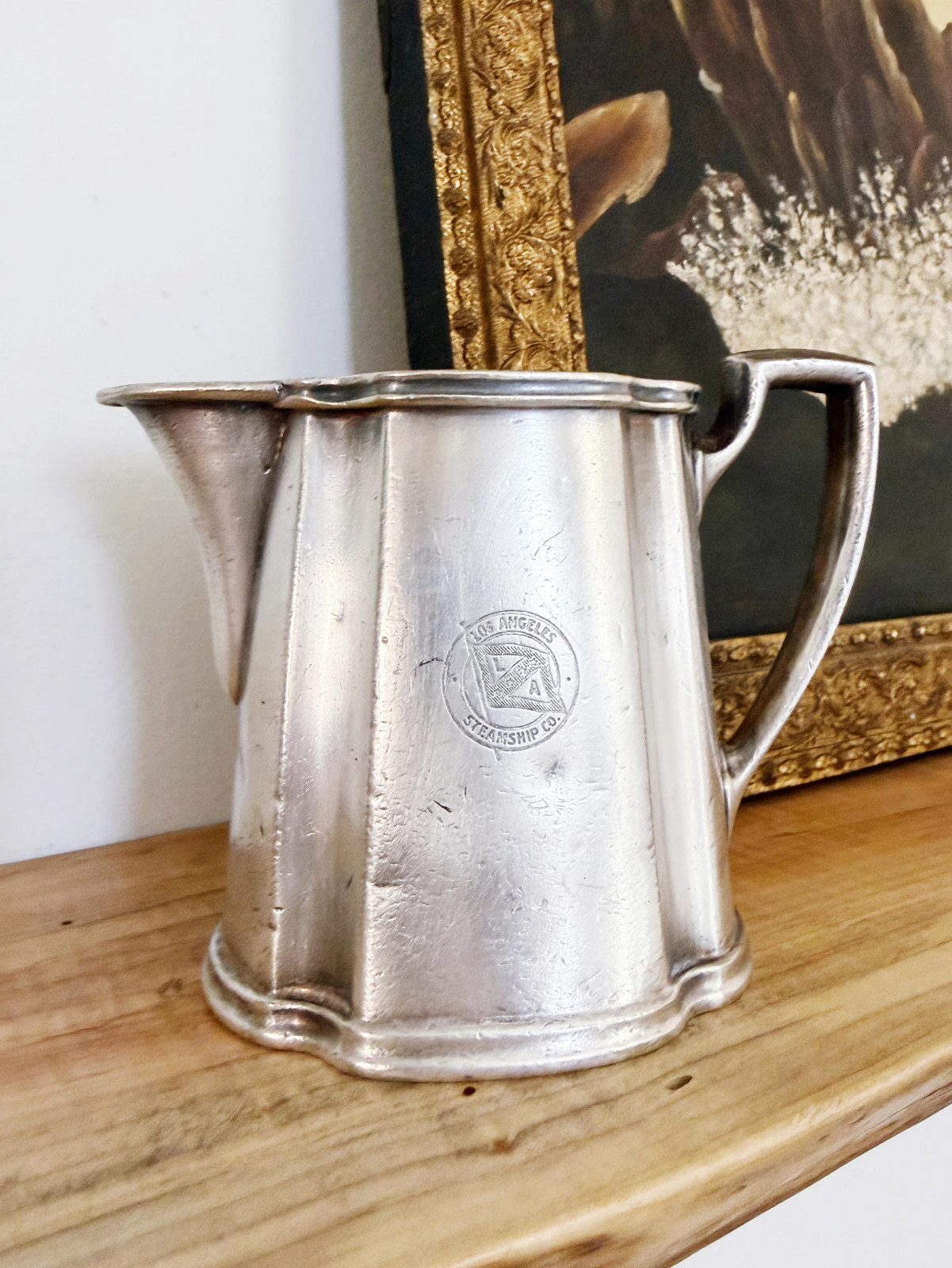 Antique Silver Plated Creamer from The Los Angeles Steamship Company