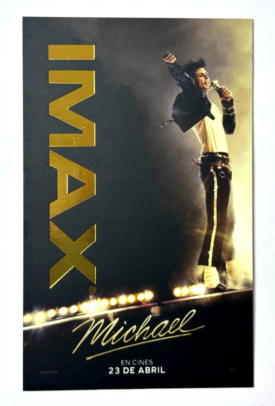 Michael Jackson The Life Of A Icon 2026 IMAX Collectible Ticket Cinepolis Peru